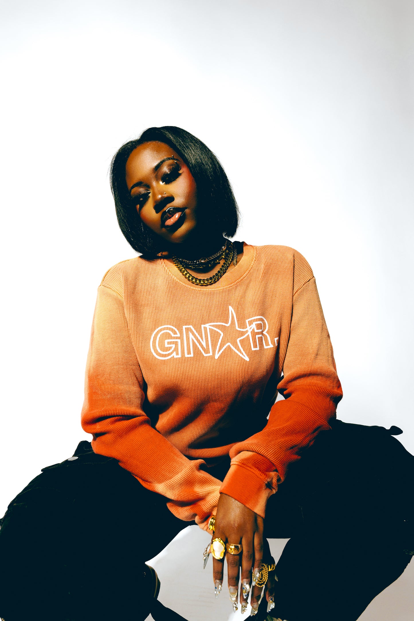 Orange Thermal Long Sleeve