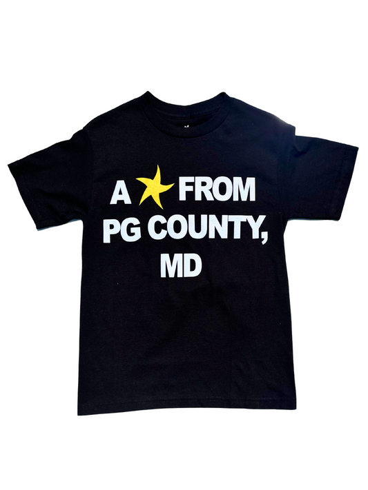 Black A Star From PG County, MD Tee